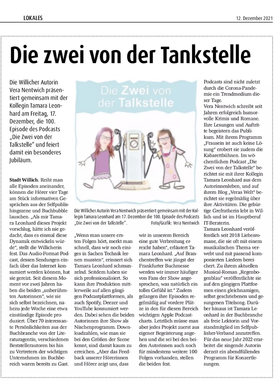 Der Extra-Tipp Willich schreibt über 100 Folgen Talkstelle