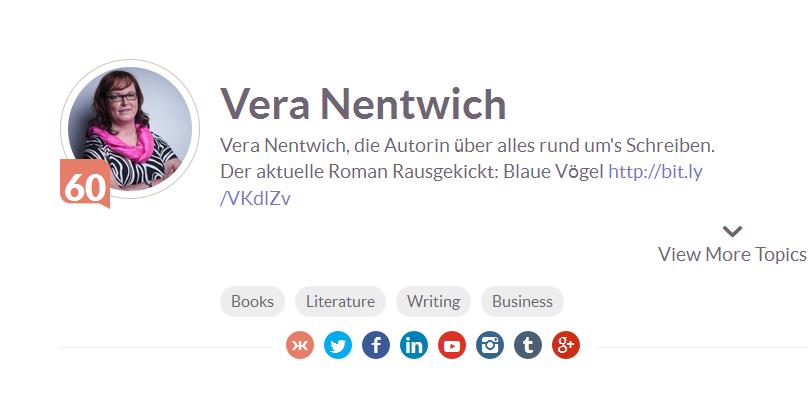 Mein Klout Score ist 60