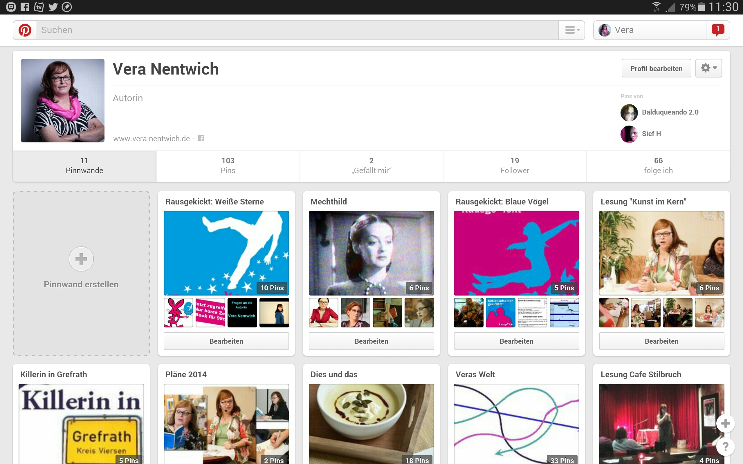 Meine Pinnwände bei Pinterest