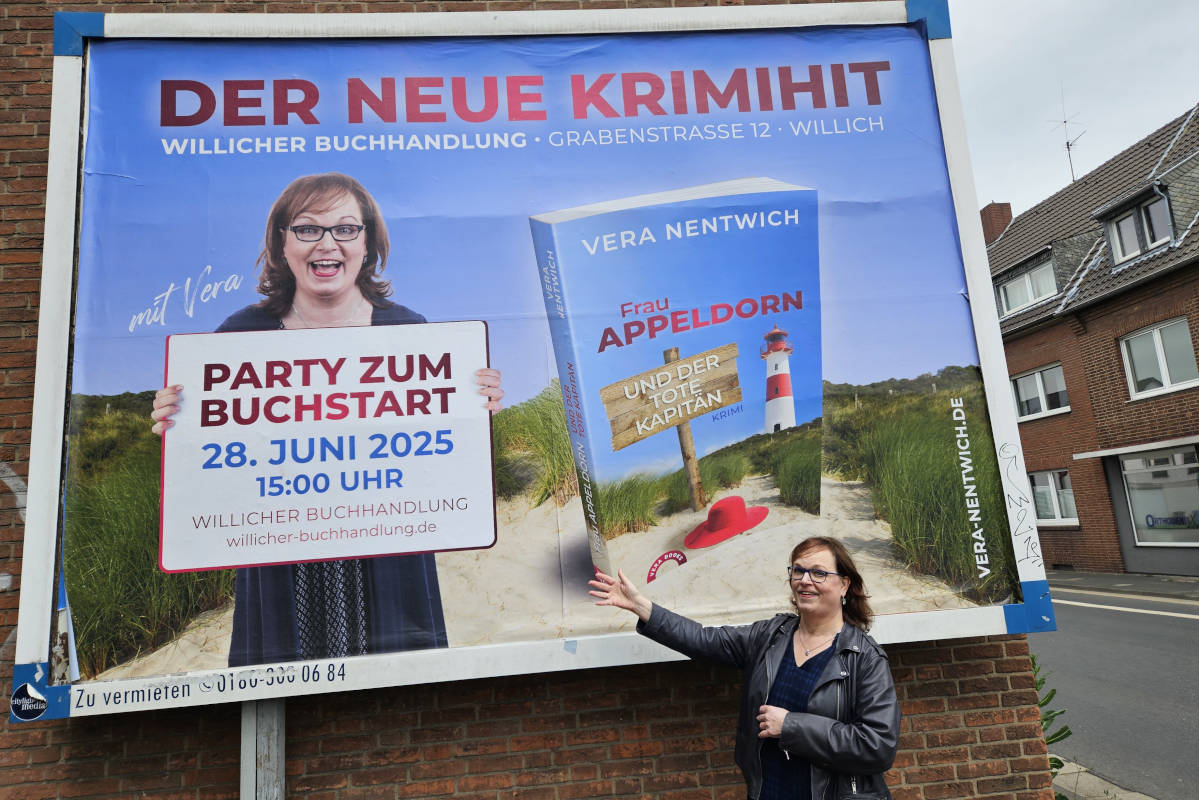Plakatwerbung für das neue Buch