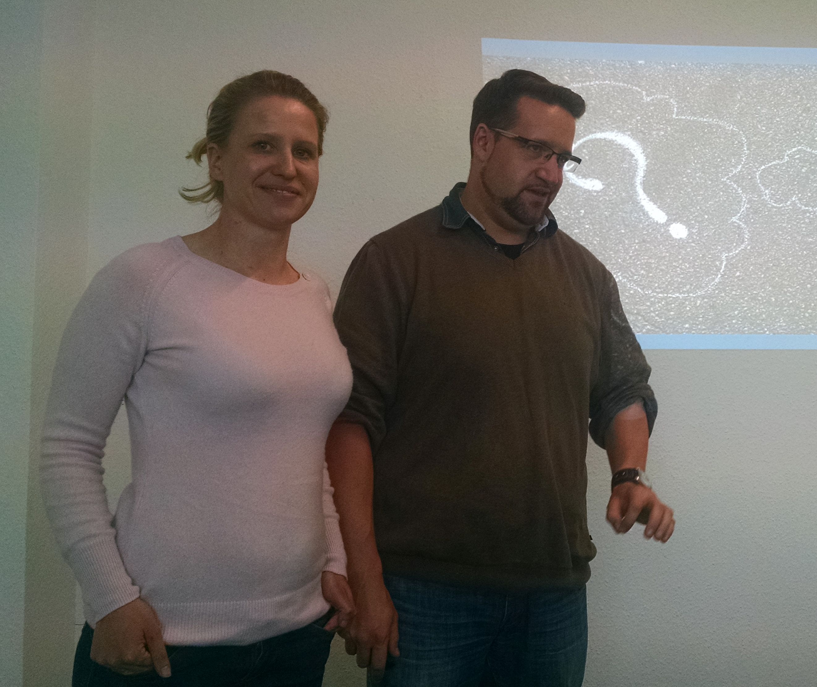 Daniela Sprung und Christian Müller beim Workshop