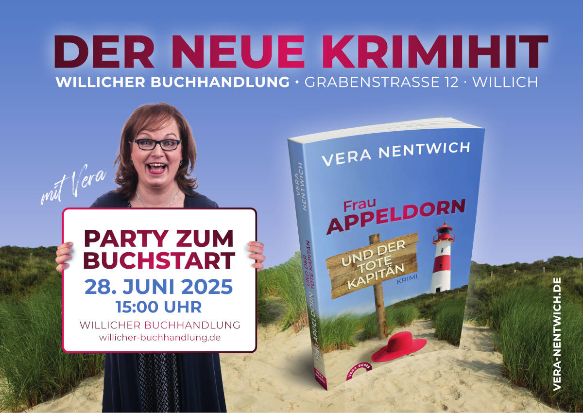 Werbeplakat zur Buchstartparty
