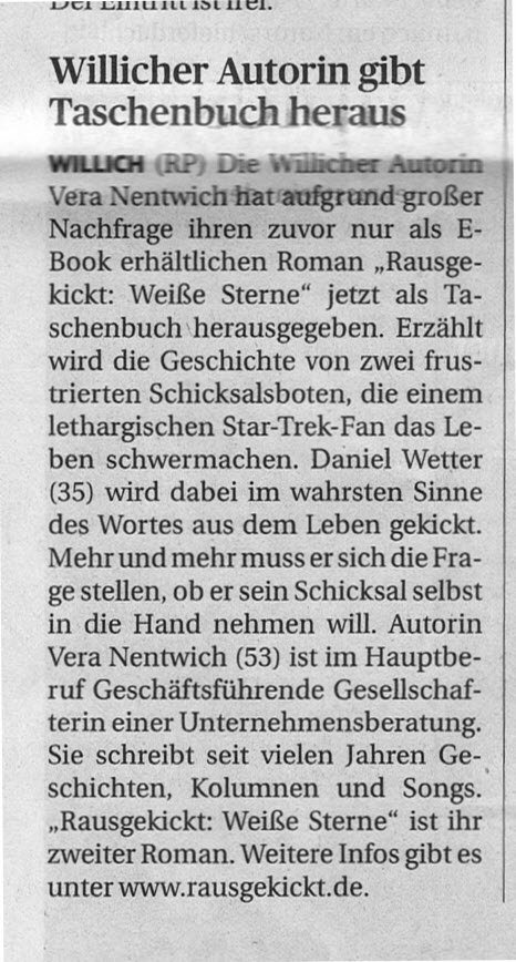 Wieder in der Zeitung